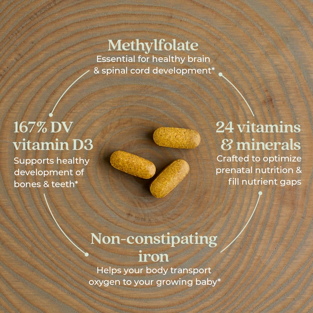 New Chapter Advanced Perfect Prenatal Vitamins, 192ct, Made with Organic, Non-GMO Ingredients for Healthy Baby & Mom - Folate (Methylfolate), Whole-Food Fermented Iron, Vitamin D3 + Ginger - Image 3