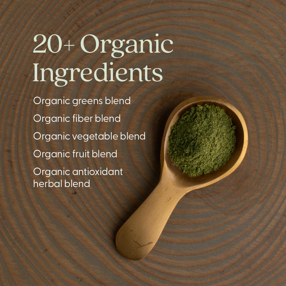 New Chapter All-Flora Digestive Super Greens Powder for Gut Health - Clinical-Strength Digestive Enzymes + USDA Organic Chlorella, Spirulina, Fermented Greens – Delicious & 100% Vegan, 30 Servings - Image 3