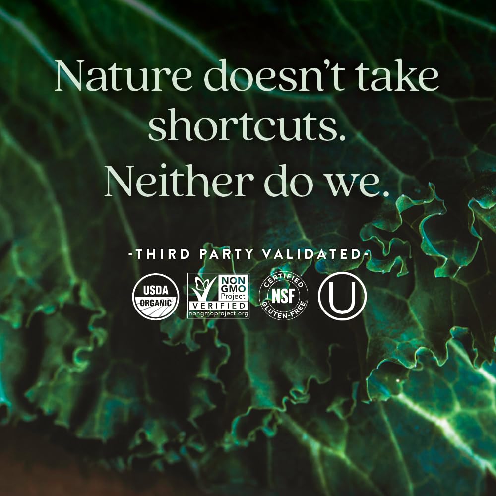 New Chapter All-Flora Digestive Super Greens Powder for Gut Health - Clinical-Strength Digestive Enzymes + USDA Organic Chlorella, Spirulina, Fermented Greens – Delicious & 100% Vegan, 30 Servings - Image 5