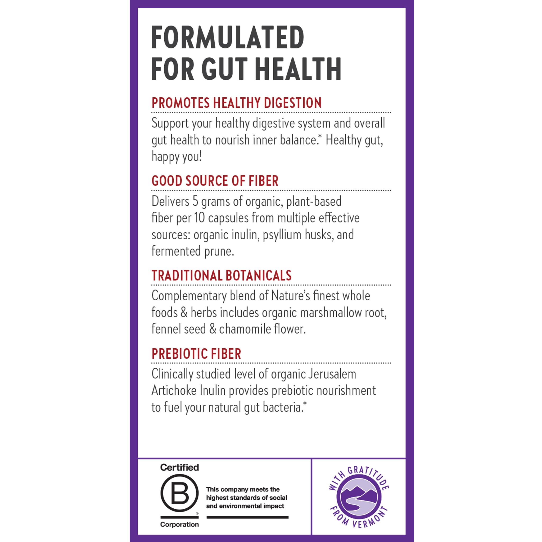 New Chapter All-Flora Multi-Fiber Supplement with Clinically Studied Prebiotic Inulin + Psyllium Husk for Digestion & Gut Health, Good Source of Daily Fiber, USDA Organic, 100% Vegan, 120 Count - Image 9