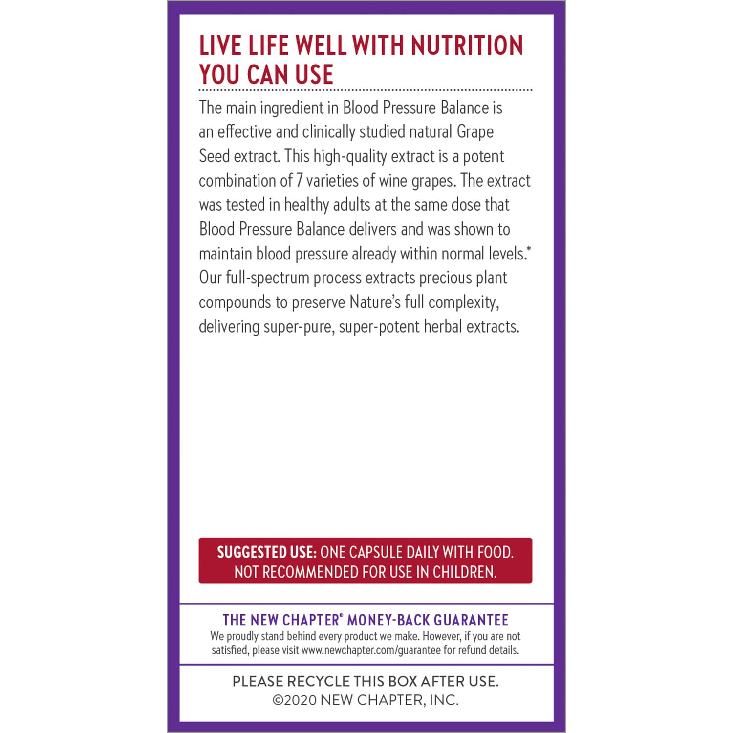 New Chapter Blood Pressure Supplement - Blood Pressure Take Care with Organic, Vegan Grapeseed + Black Currant + Non-GMO Ingredients for Blood Pressure Support - 60 Count - Image 7