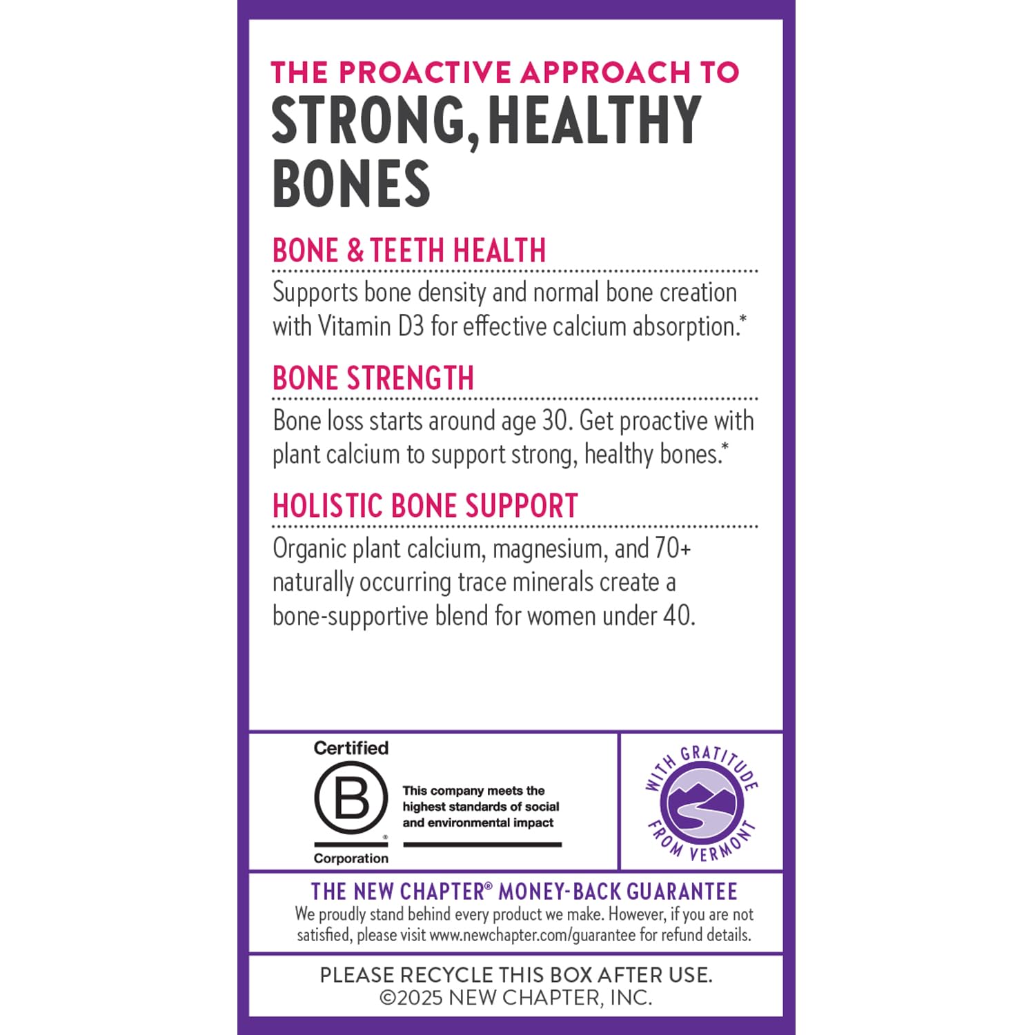 New Chapter Calcium Supplement – Organic Plant Calcium for Women Under 40, with Vitamin D3 for Absorption + Vitamin K2 + Magnesium, Vegetarian, Gluten Free - 60 Count - Image 8