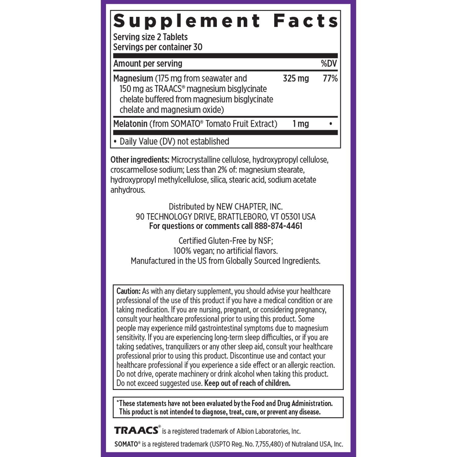 New Chapter Magnesium + Plant-Based Melatonin Supplement, with 2.5X Better Absorption Magnesium Glycinate & Non-GMO Melatonin 1 mg from Tomato – Sleep Aid & Muscle Relaxation* - 60 Tablets - Image 6
