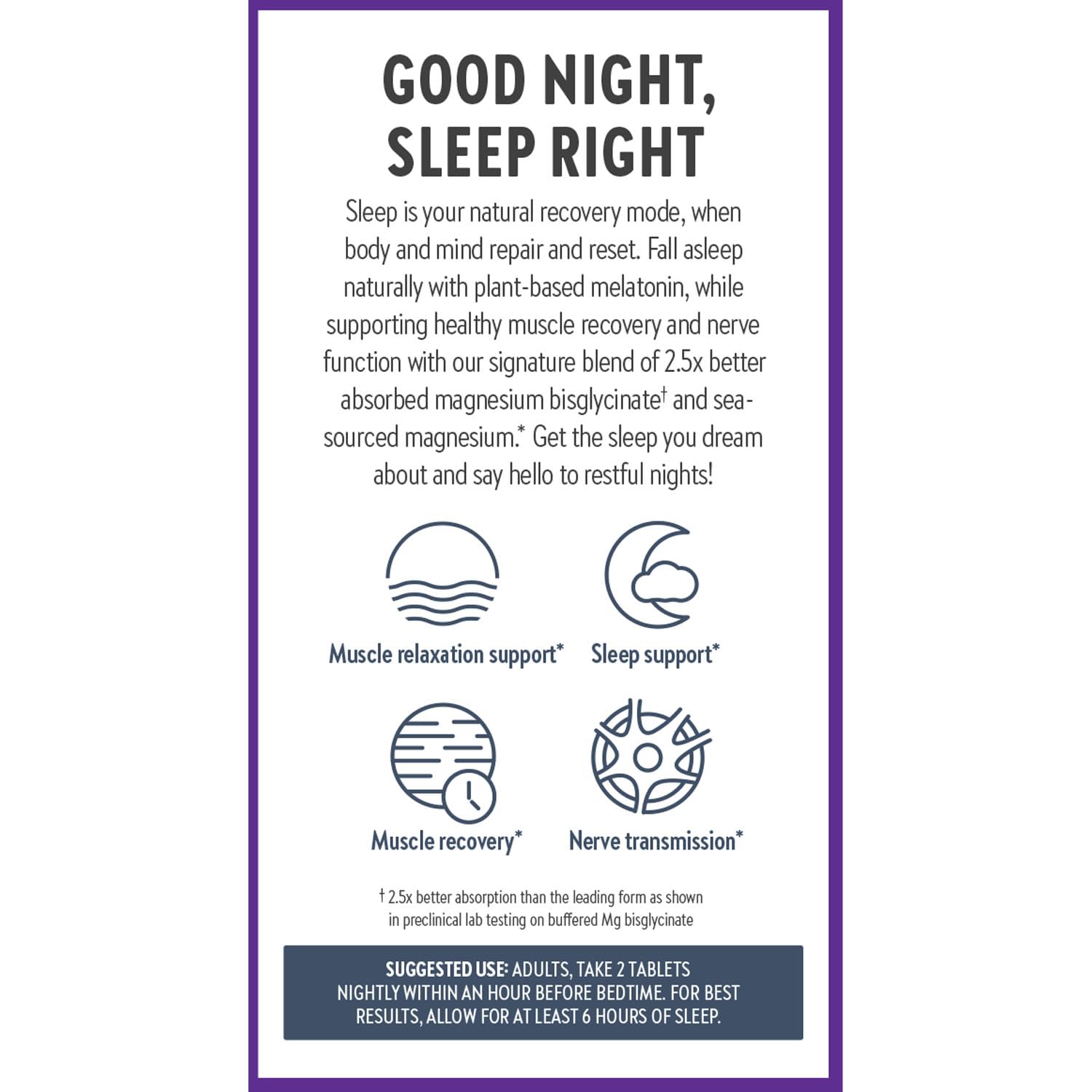 New Chapter Magnesium + Plant-Based Melatonin Supplement, with 2.5X Better Absorption Magnesium Glycinate & Non-GMO Melatonin 1 mg from Tomato – Sleep Aid & Muscle Relaxation* - 60 Tablets - Image 7