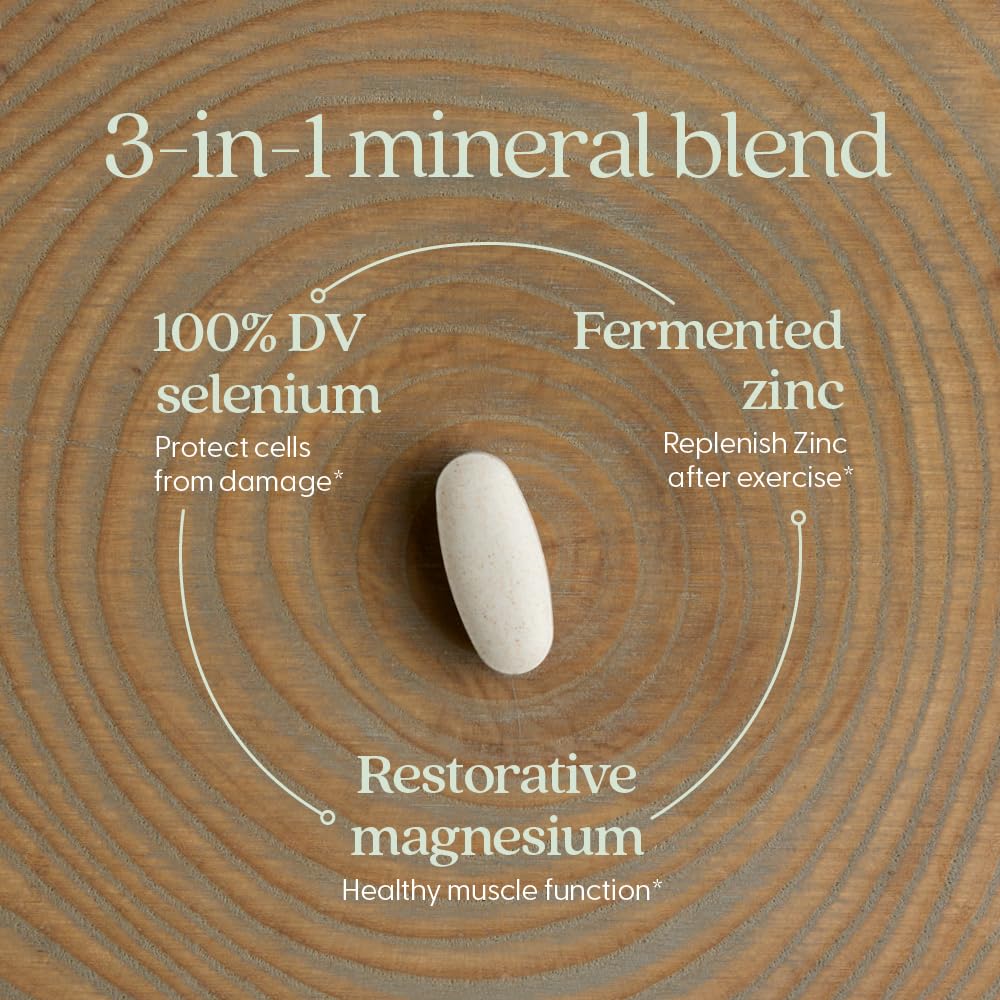 New Chapter Magnesium-Selenium-Zinc Supplement, 325 mg Magnesium in One-Daily Tablet for Active Bodies, Bounce Back After Exercise with Muscle Support Minerals + Hydrating Electrolytes, 30 Count - Image 4