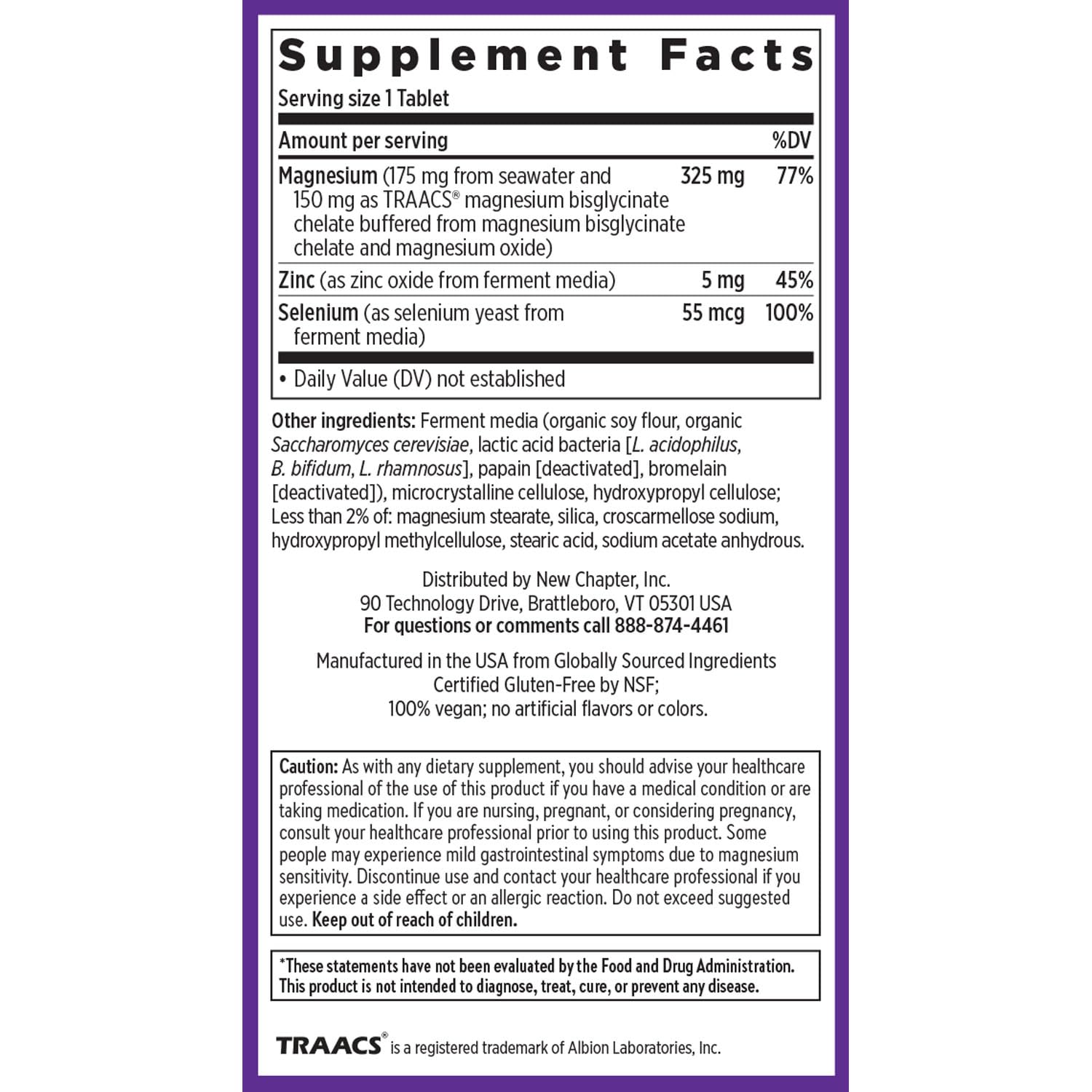 New Chapter Magnesium-Selenium-Zinc Supplement, 325 mg Magnesium in One-Daily Tablet for Active Bodies, Bounce Back After Exercise with Muscle Support Minerals + Hydrating Electrolytes, 30 Count - Image 6