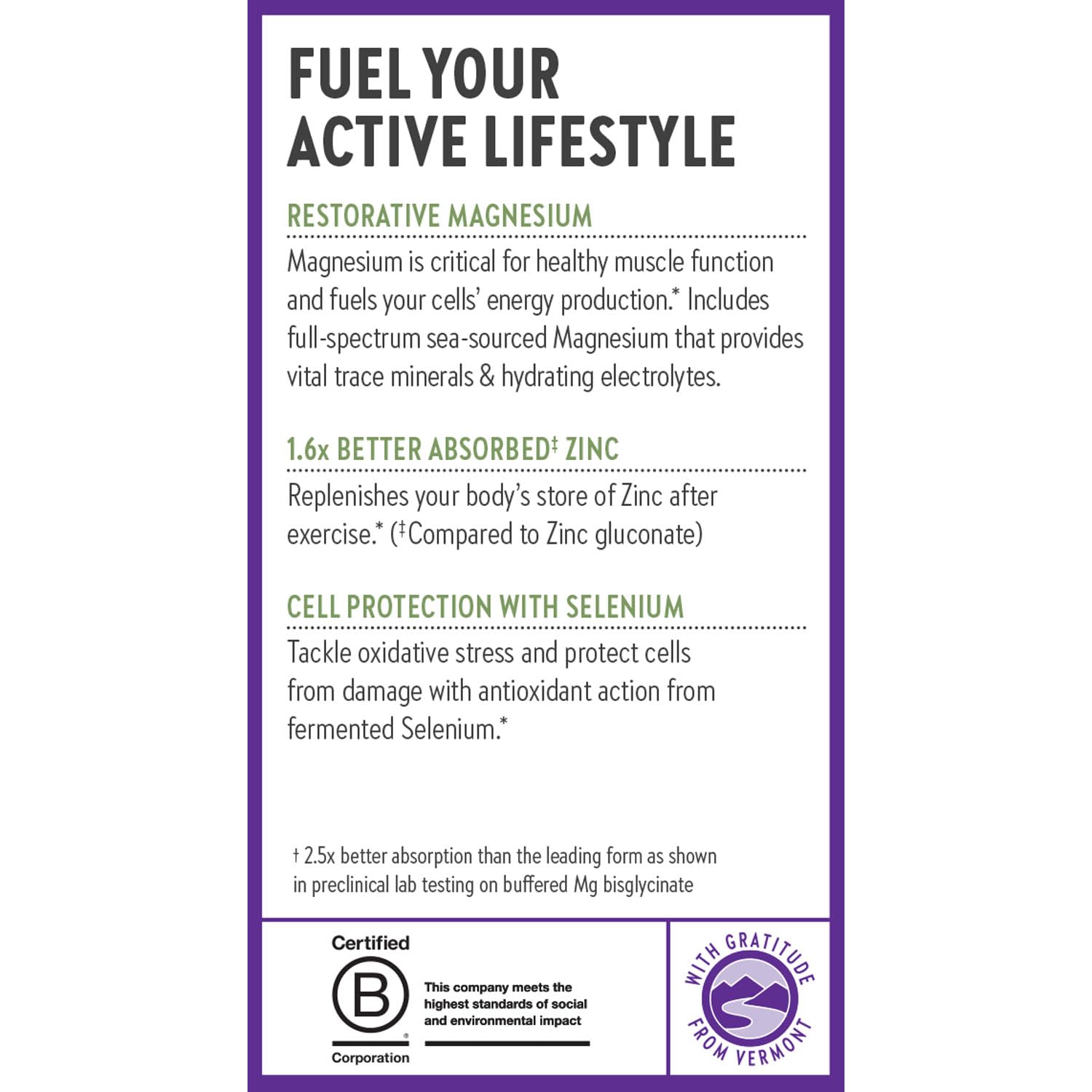 New Chapter Magnesium-Selenium-Zinc Supplement, 325 mg Magnesium in One-Daily Tablet for Active Bodies, Bounce Back After Exercise with Muscle Support Minerals + Hydrating Electrolytes, 30 Count - Image 7