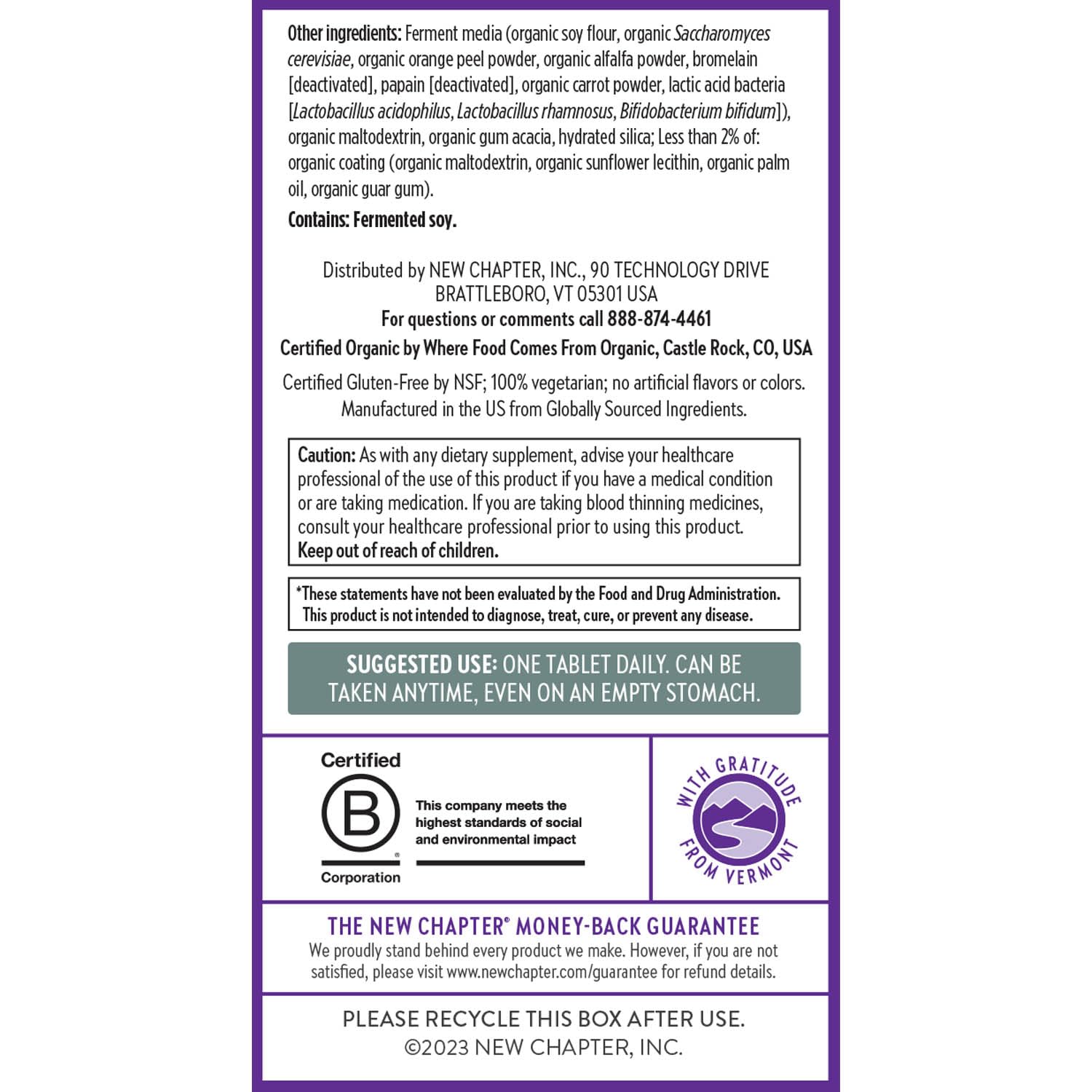 New Chapter Men’s Multivitamin 40+, Extra B6 & B12, D3, Vitamin C & Zinc, Immune, Heart, Cellular Energy, and Brain Health, Gentle on The Stomach, One Daily, Non-GMO, Gluten-Free, 72 Tablets - Image 7