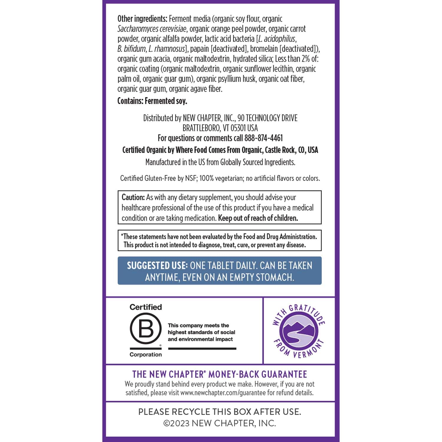 New Chapter Men's Multivitamin 50 Plus for Brain, Heart, Digestive, Prostate & Immune Support with 20+ Nutrients + Astaxanthin - Every Man's One Daily 55+, Gentle on The Stomach - 72 ct - Image 7