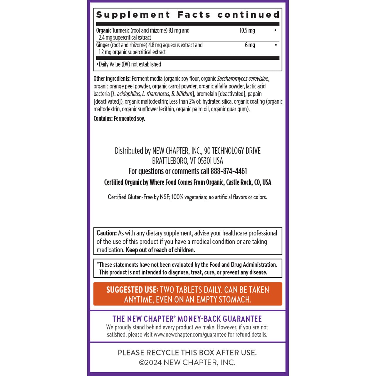 New Chapter Men's Multivitamin Advanced Formula for Stress, Brain, Immune, Heart & Energy Support, Higher Levels of Whole-Food Fermented Essential Nutrients for Men + Selenium + B Vitamins, 120 ct - Image 7