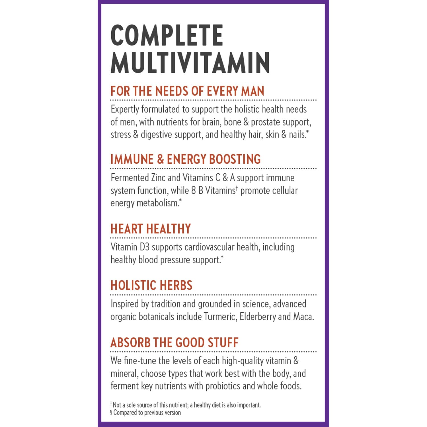 New Chapter Men’s Multivitamin, B6, Extra B12, D3, Vitamin C & Zinc, Immune, Heart, Cellular Energy, and Brain Health, Gentle on The Stomach, One Daily, Non-GMO, Gluten-Free, 18+, 72 Tablets - Image 8