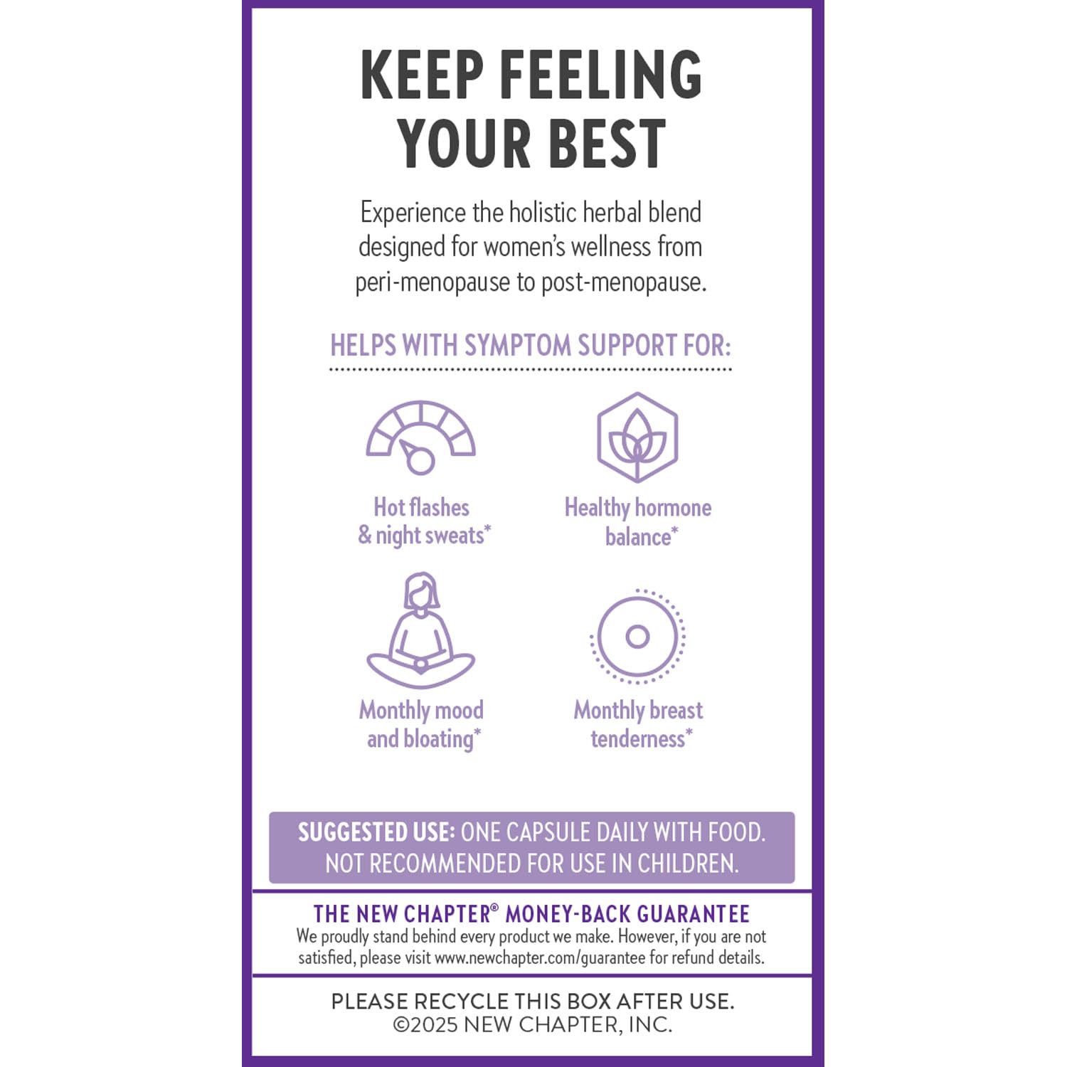 New Chapter Menopause Supplement - Estrotone Herbal Hormone Balance for Women in Perimenopause, with Black Cohosh for Hot Flash Relief & to Reduce Night Sweats + Vitex, No Added Hormones - 60 ct - Image 8