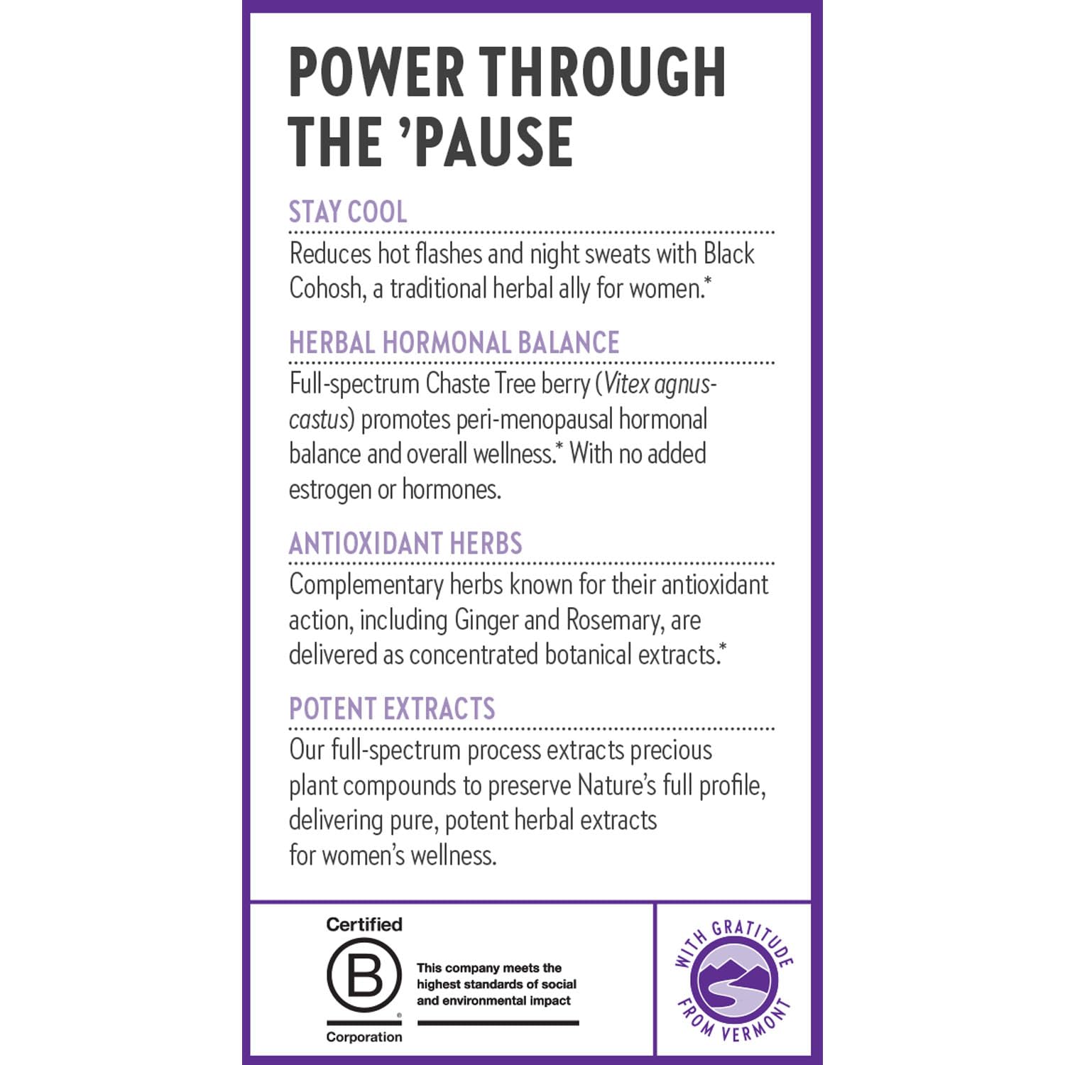 New Chapter Menopause Supplement - Estrotone Herbal Hormone Balance for Women in Perimenopause, with Black Cohosh for Hot Flash Relief & to Reduce Night Sweats + Vitex, No Added Hormones - 60 ct - Image 9