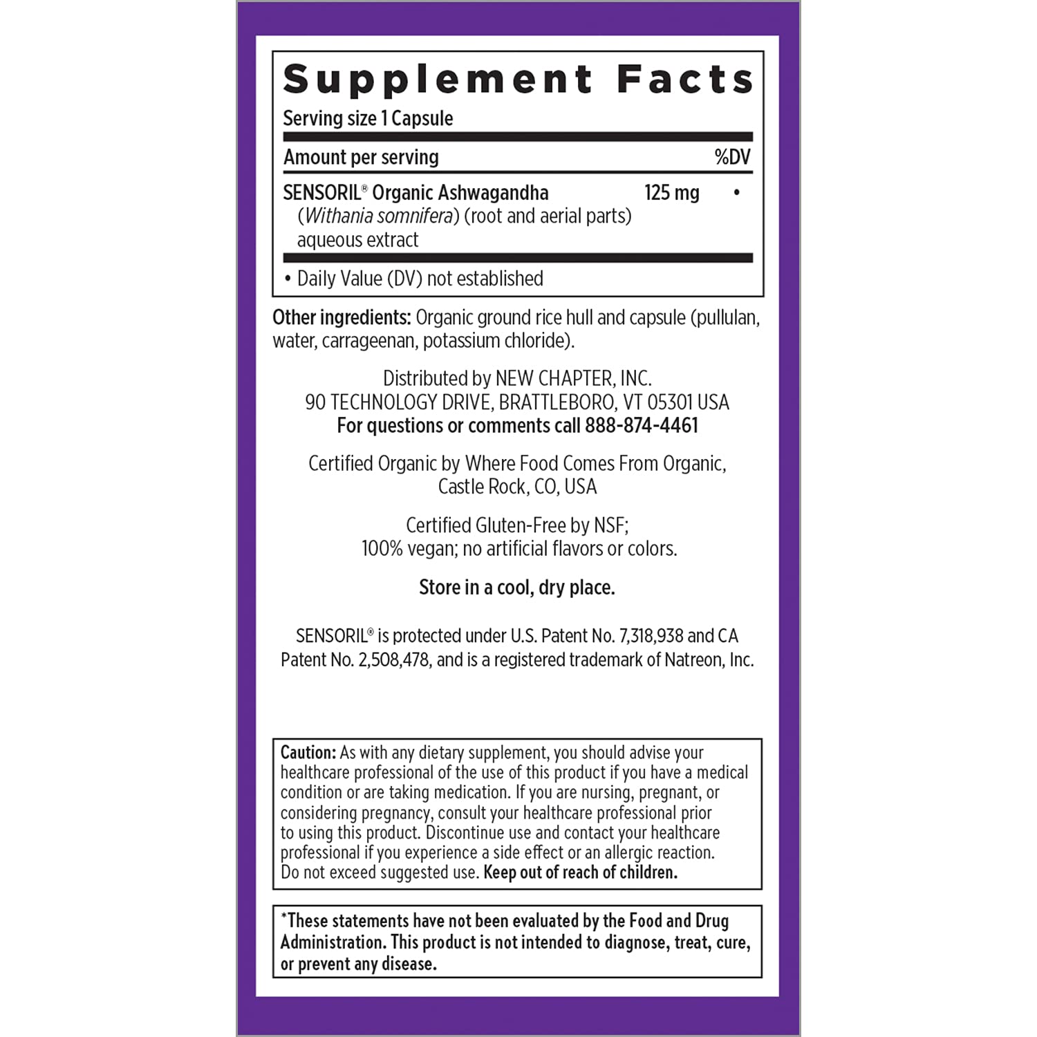 New Chapter Organic Ashwagandha Supplement, One Capsule a Day of Adaptogens for Stress Relief, Mood Support, & Energy, Vegan, 60 Count - Image 6