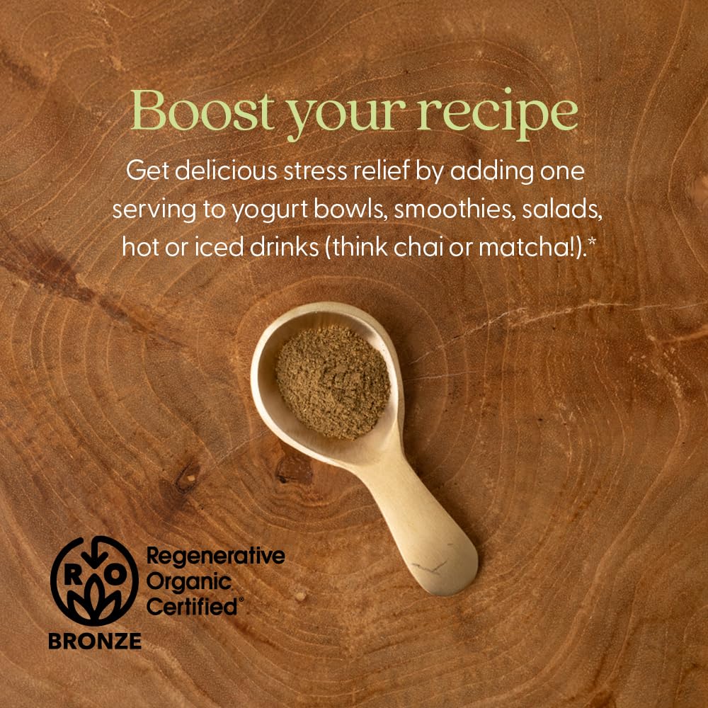 New Chapter Organic Holy Basil Booster Powder - Stress Relief, Cognitive Function, Memory, Immune Support Supplement - Regenerative Organic Certified Tulsi, 75 Servings - Image 4