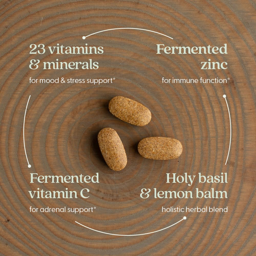 New Chapter Perfect Calm - Daily Multivitamin for Stress & Mood Support with B Vitamins + Holy Basil + Lemon Balm + Organic Non-GMO Ingredients - 144 Count - Image 3