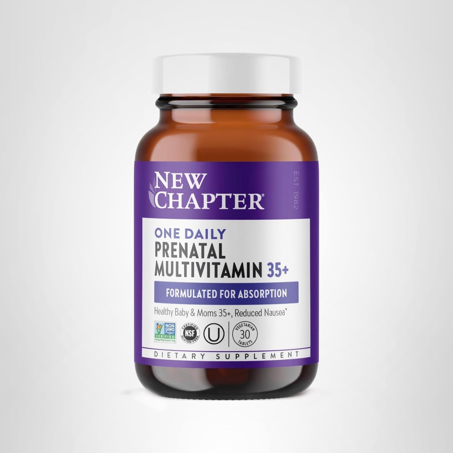 New Chapter Prenatal Vitamins, One Daily Prenatal Multivitamin Enhanced for Age 35+ with Methylfolate + Choline for Healthy Mom & Baby, Gluten Free & Non-GMO- 30 ct - Image 10