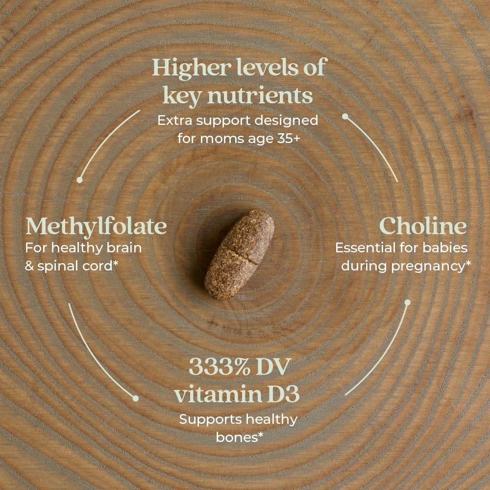 New Chapter Prenatal Vitamins, One Daily Prenatal Multivitamin Enhanced for Age 35+ with Methylfolate + Choline for Healthy Mom & Baby, Gluten Free & Non-GMO- 30 ct - Image 3