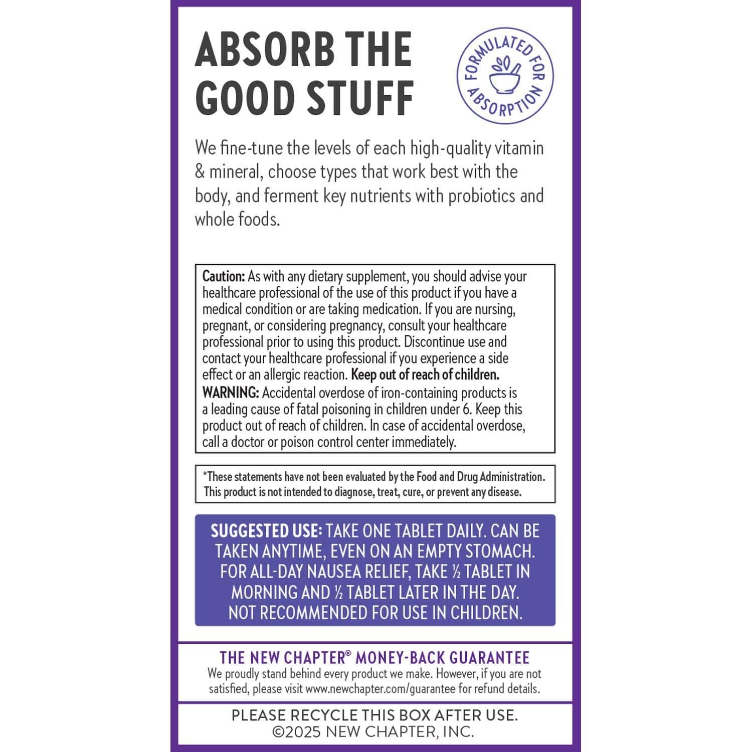 New Chapter Prenatal Vitamins, One Daily Prenatal Multivitamin Enhanced for Age 35+ with Methylfolate + Choline for Healthy Mom & Baby, Gluten Free & Non-GMO- 30 ct - Image 7