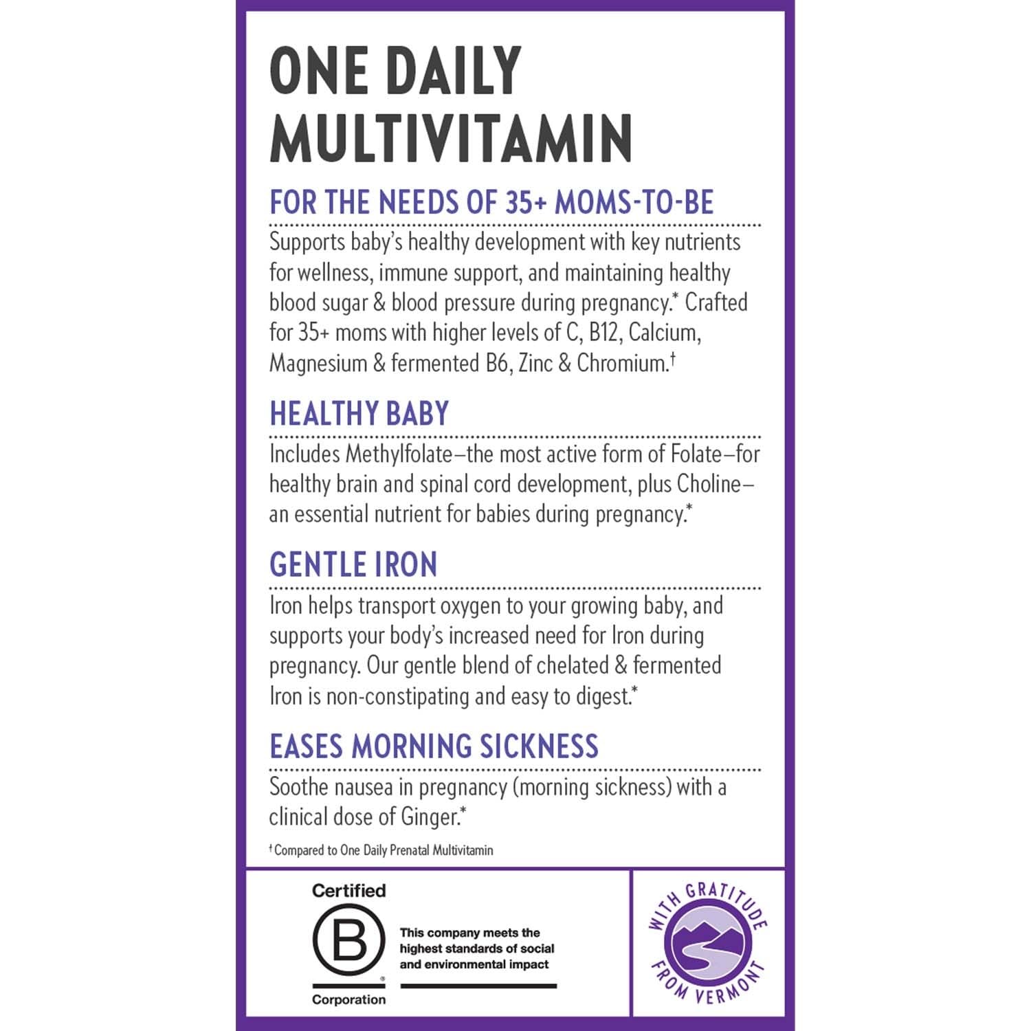 New Chapter Prenatal Vitamins, One Daily Prenatal Multivitamin Enhanced for Age 35+ with Methylfolate + Choline for Healthy Mom & Baby, Gluten Free & Non-GMO- 30 ct - Image 8