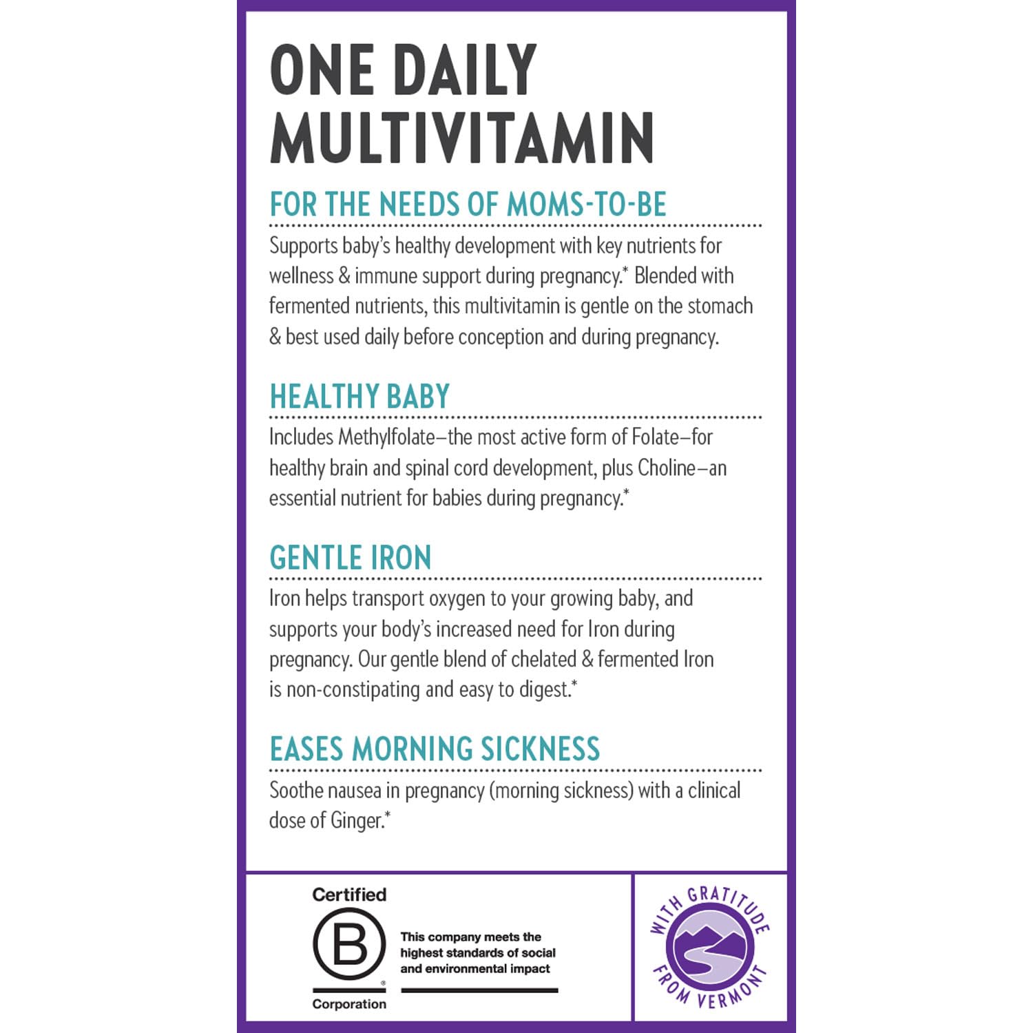 New Chapter Prenatal Vitamins, One Daily Prenatal Multivitamin with Methylfolate + Choline for Healthy Mom & Baby, Gluten Free & Non-GMO, 30 Count - Image 8