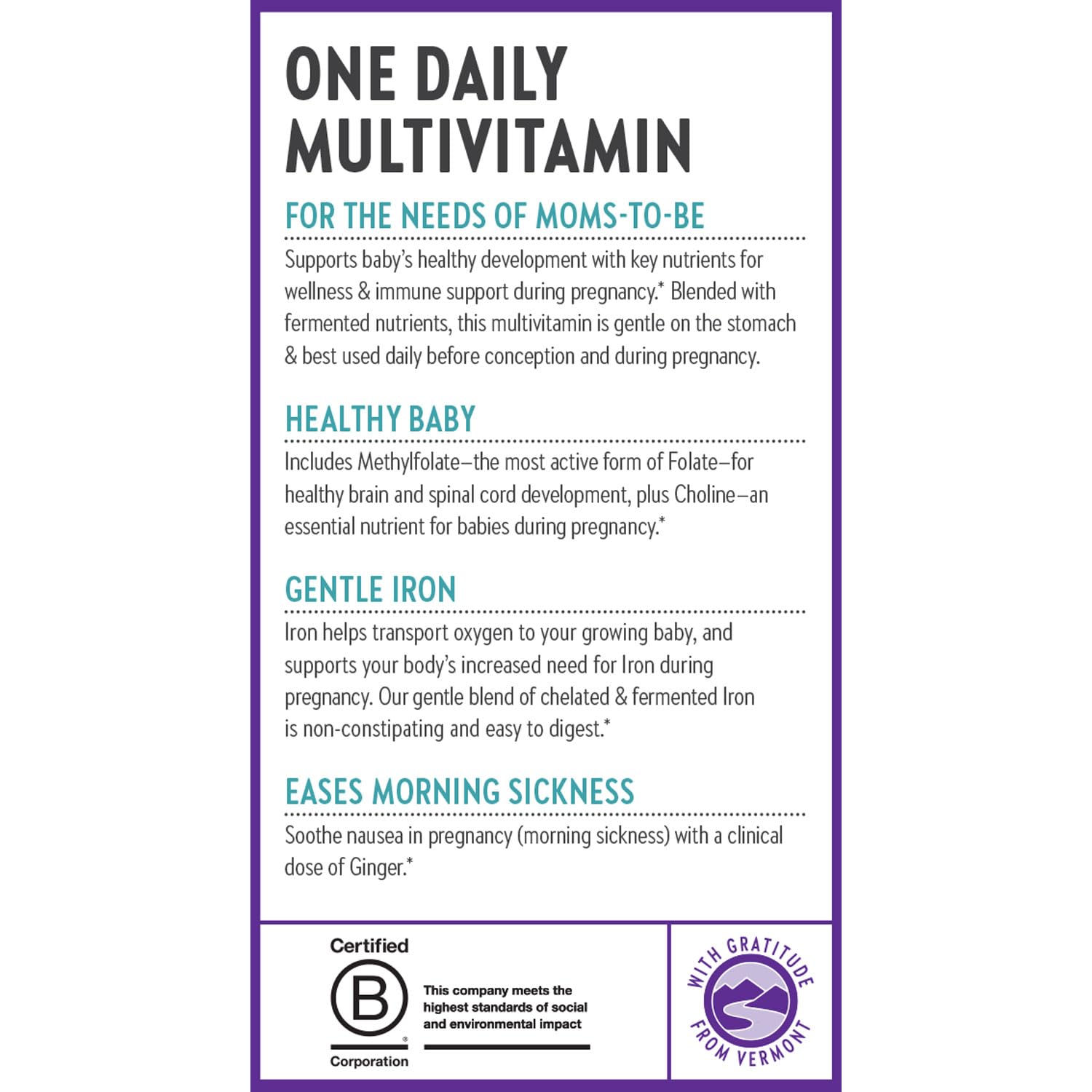 New Chapter Prenatal Vitamins, One Daily Prenatal Multivitamin with Methylfolate + Choline for Healthy Mom & Baby, Gluten Free & Non-GMO, 30 Count - Image 9