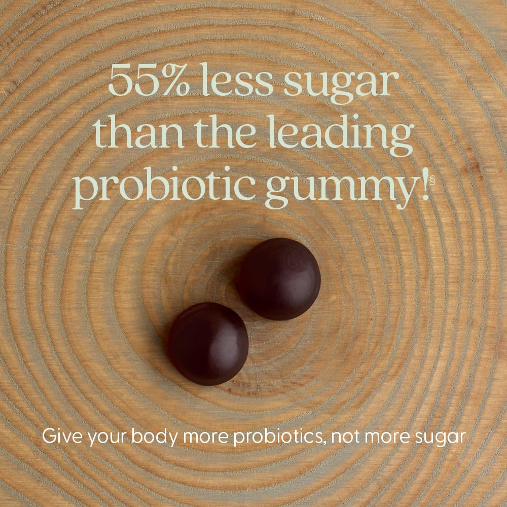New Chapter Probiotic Gummies for Women and Men, All-Flora (1 Month Supply) – 55% Less Sugar+, Formulated for Holistic Gut Health Support with Probiotics + Prebiotic Fiber + 100% Vegan + Non-GMO - Image 4