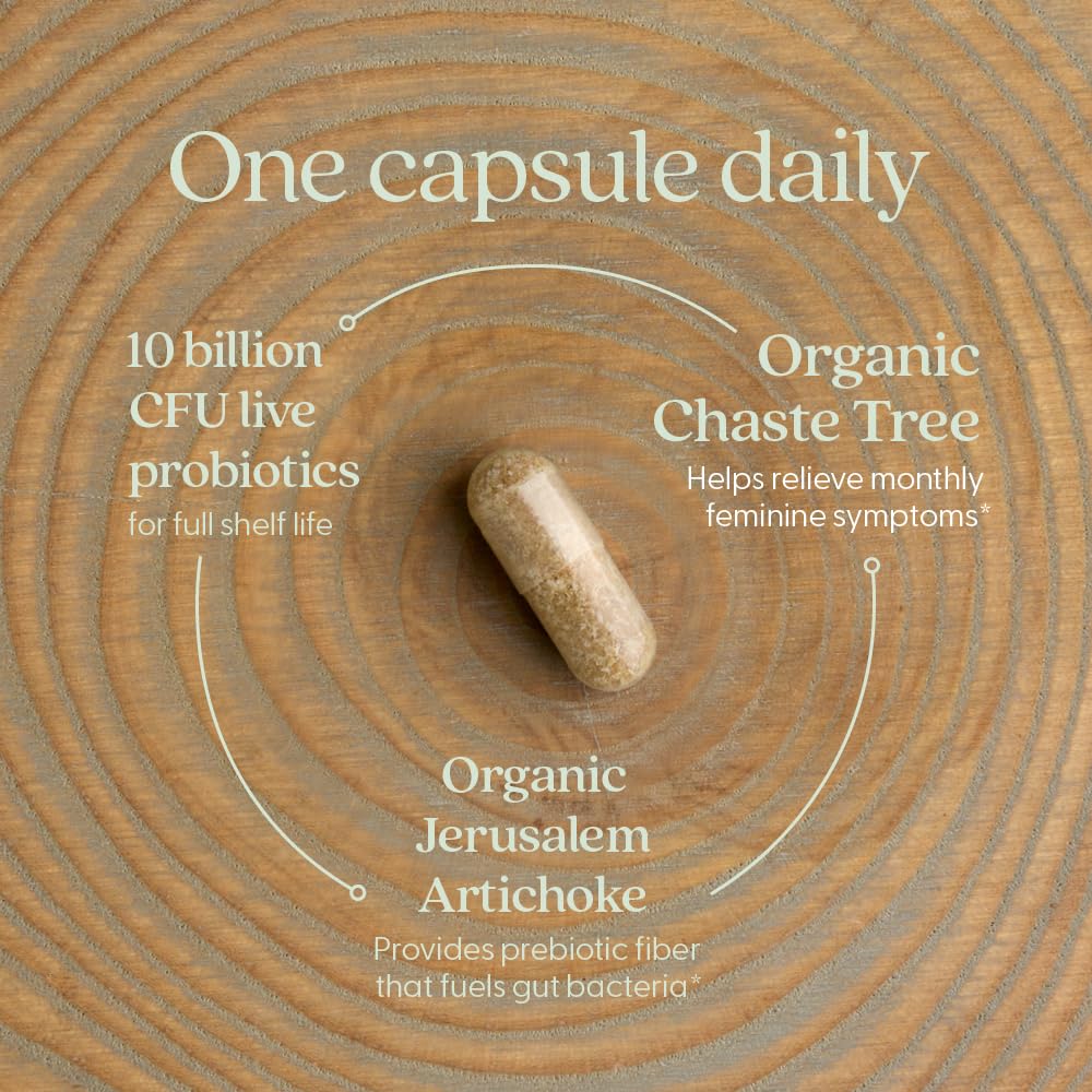 New Chapter Probiotics for Women - 30 ct (1 Month Supply), Women's Daily Probiotic with Prebiotics and Probiotics for Vaginal Health & Chaste Tree for Hormonal Support, 100% Vegetarian, Non-GMO - Image 3