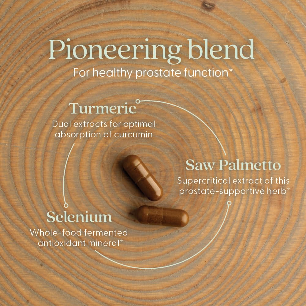 New Chapter Prostate Supplement Zyflamend Prostate with Saw Palmetto + Pumpkin Seed Oil + Turmeric for Prostate Health Vegetarian Capsule, 60 Count - Image 3