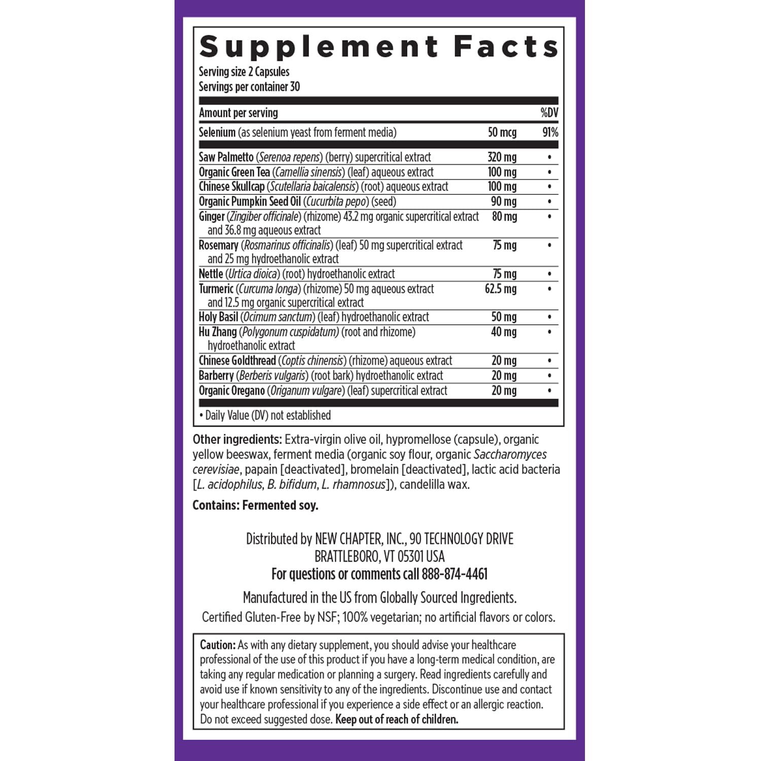 New Chapter Prostate Supplement Zyflamend Prostate with Saw Palmetto + Pumpkin Seed Oil + Turmeric for Prostate Health Vegetarian Capsule, 60 Count - Image 6