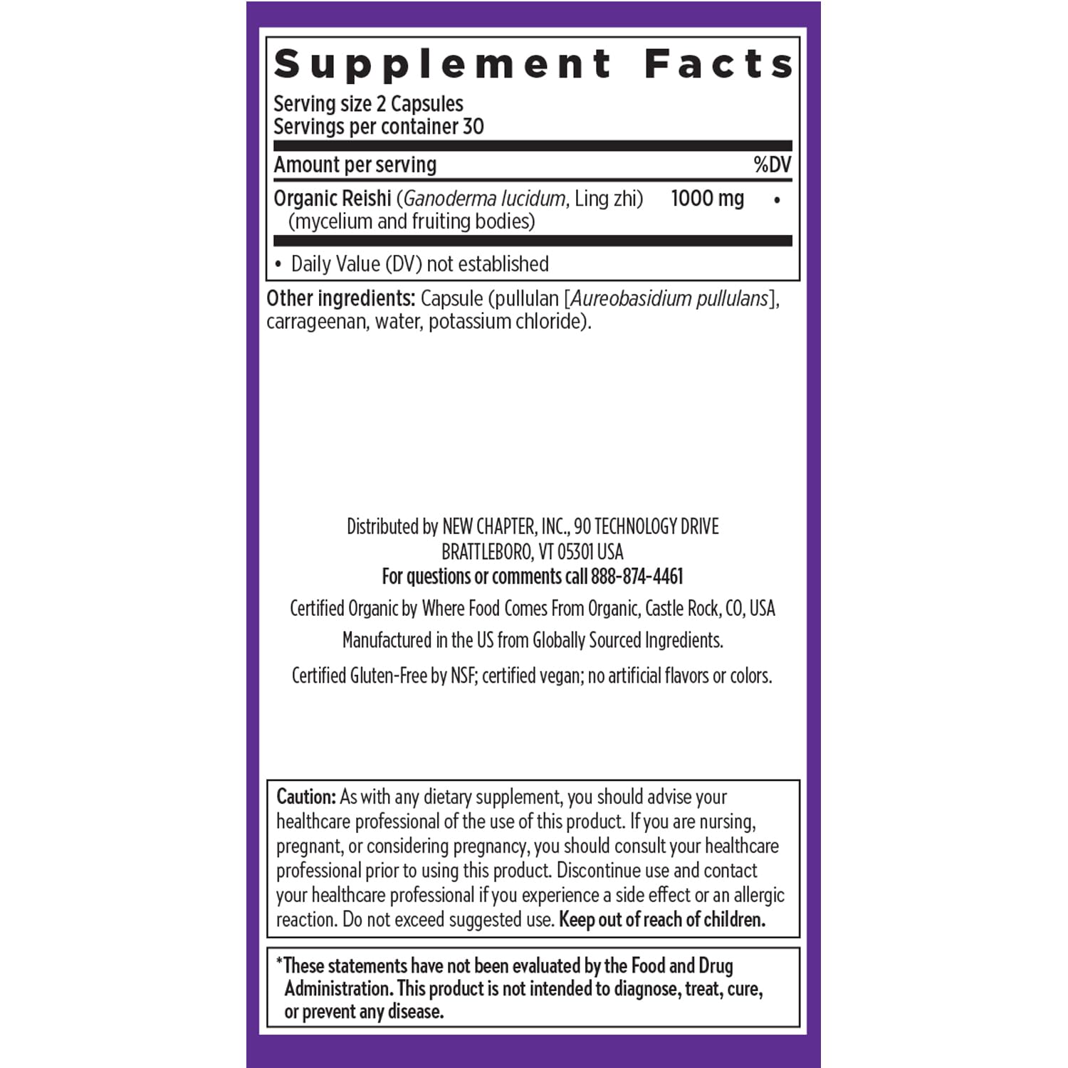 New Chapter Reishi Mushroom - LifeShield Reishi for Healthy Aging + Organic Reishi Mushroom + Vegan + Non-GMO, Nootropic Ingredients - 60 ct - Image 6