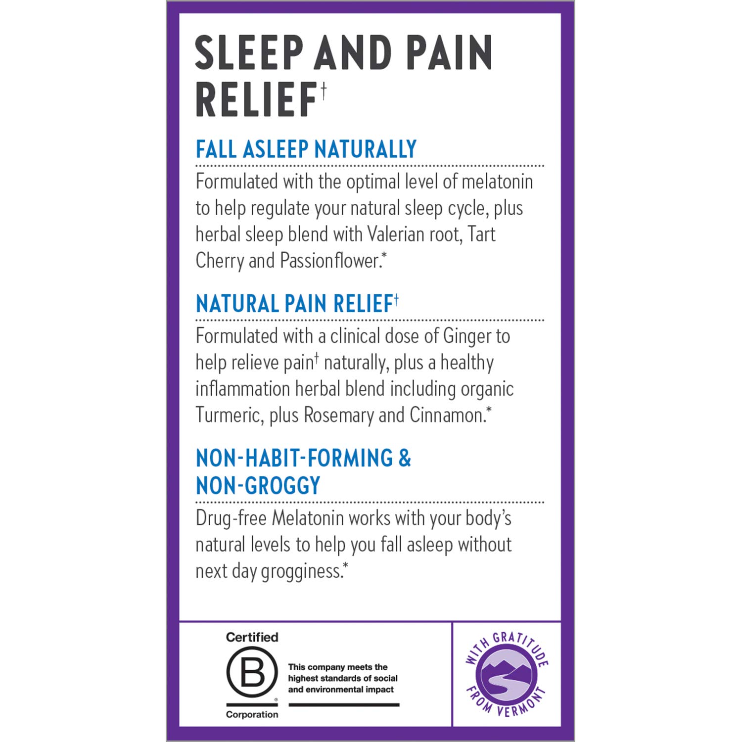 New Chapter Sleep Aid, Restful Sleep and Pain Relief, Melatonin & Ginger Sleep Supplement, Gluten Free and Non-GMO, 30 Vegetarian Capsules - Image 8