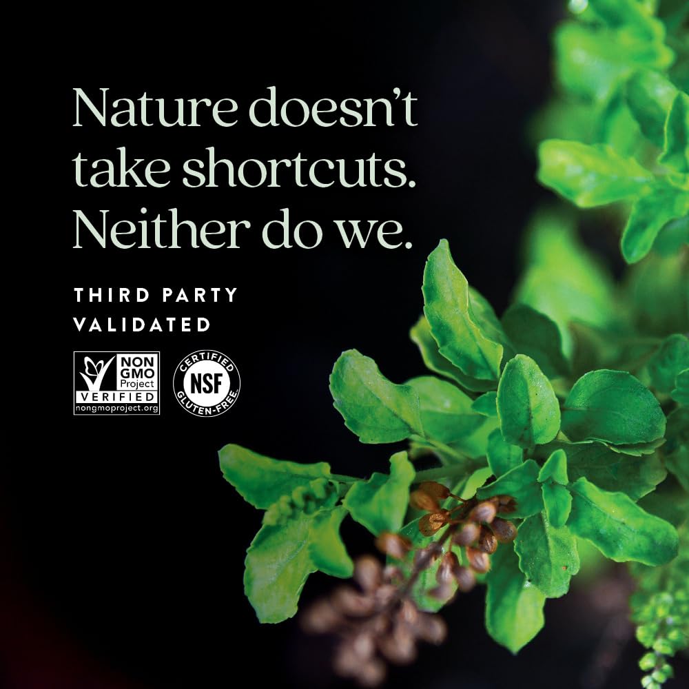 New Chapter Stress Relief Supplement - Holy Basil Force with Supercritical Holy Basil for Stress Support + Immune Support + Non-GMO Ingredients - Vegetarian Capsules, 120 Count - Image 5