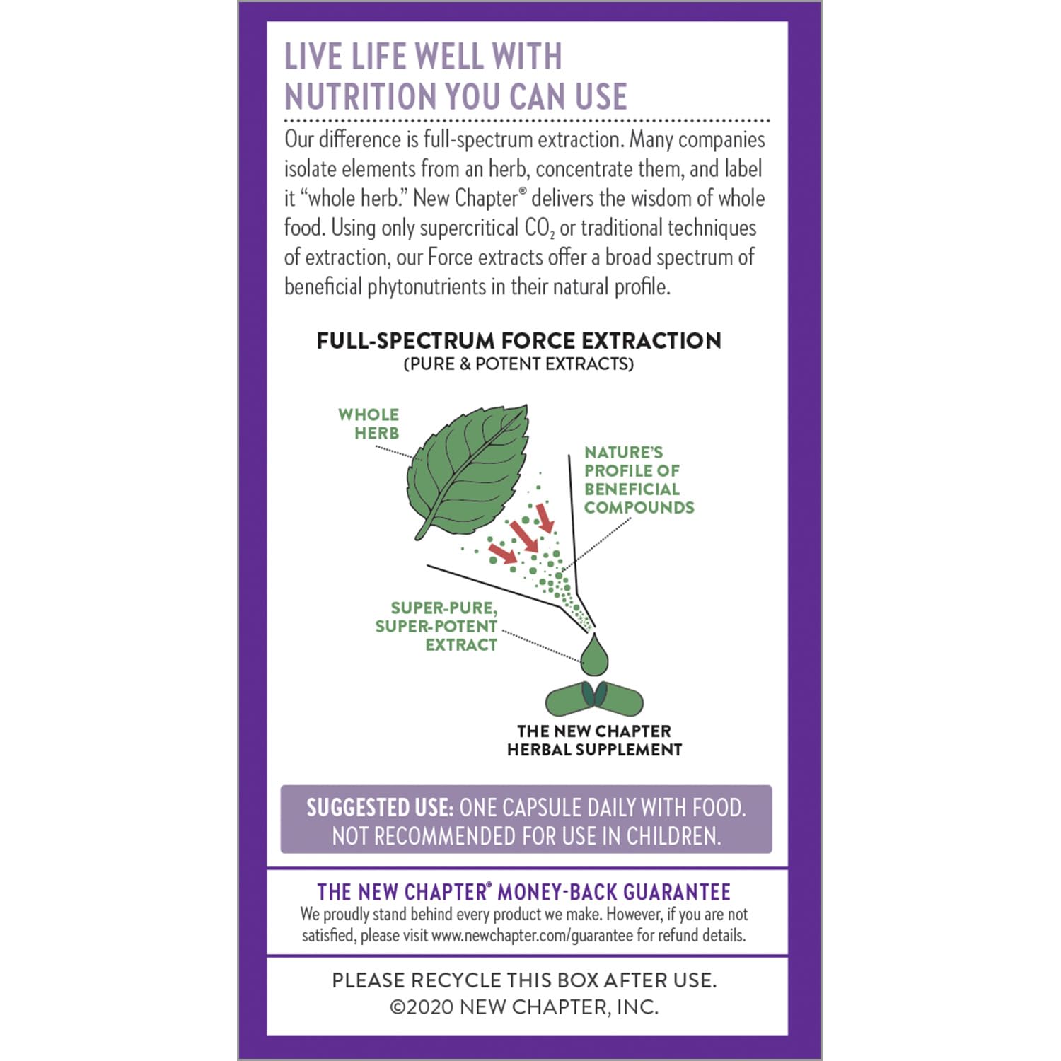 New Chapter Stress Relief Supplement - Holy Basil Force with Supercritical Holy Basil for Stress Support + Immune Support + Non-GMO Ingredients - Vegetarian Capsules, 120 Count - Image 7