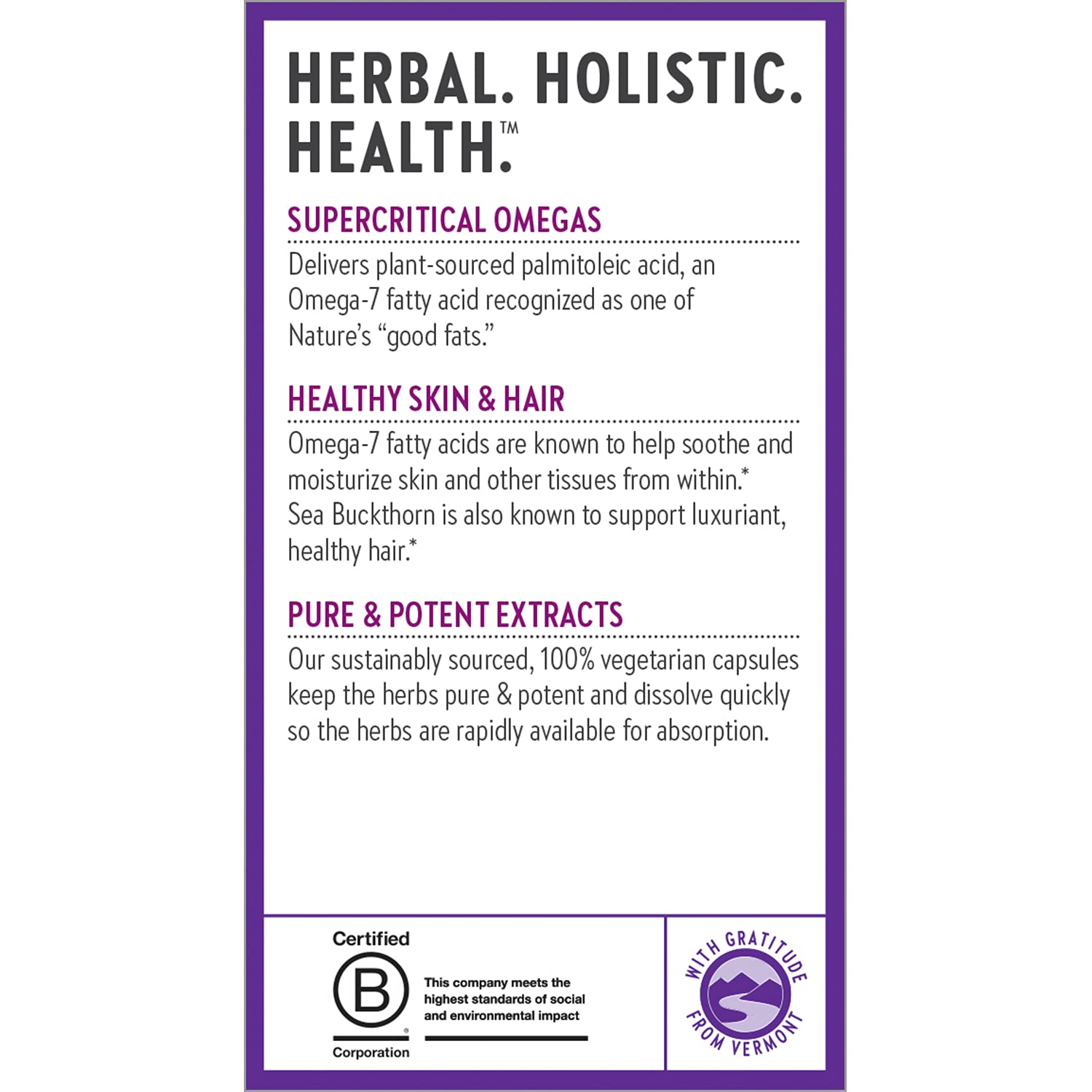 New Chapter Supercritical Omega 7 with Sea Buckthorn + Plant Sourced Fatty Acids + Omega 7 + Non-GMO Ingredients - 60 Vegetarian Capsule - Image 8