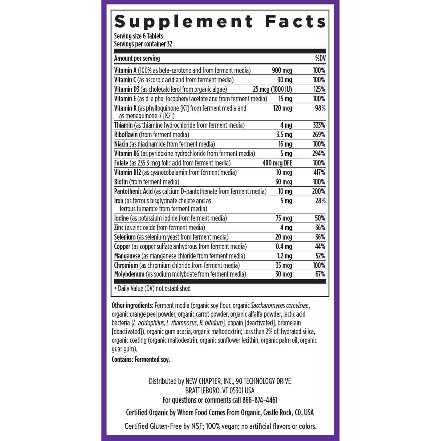 New Chapter Tiny Tabs Multivitamin with 20+ Nutrients for Immune, Cellular Energy & Stress Support, Including Vitamin D3 + B Vitamins, 192 Count - Image 6