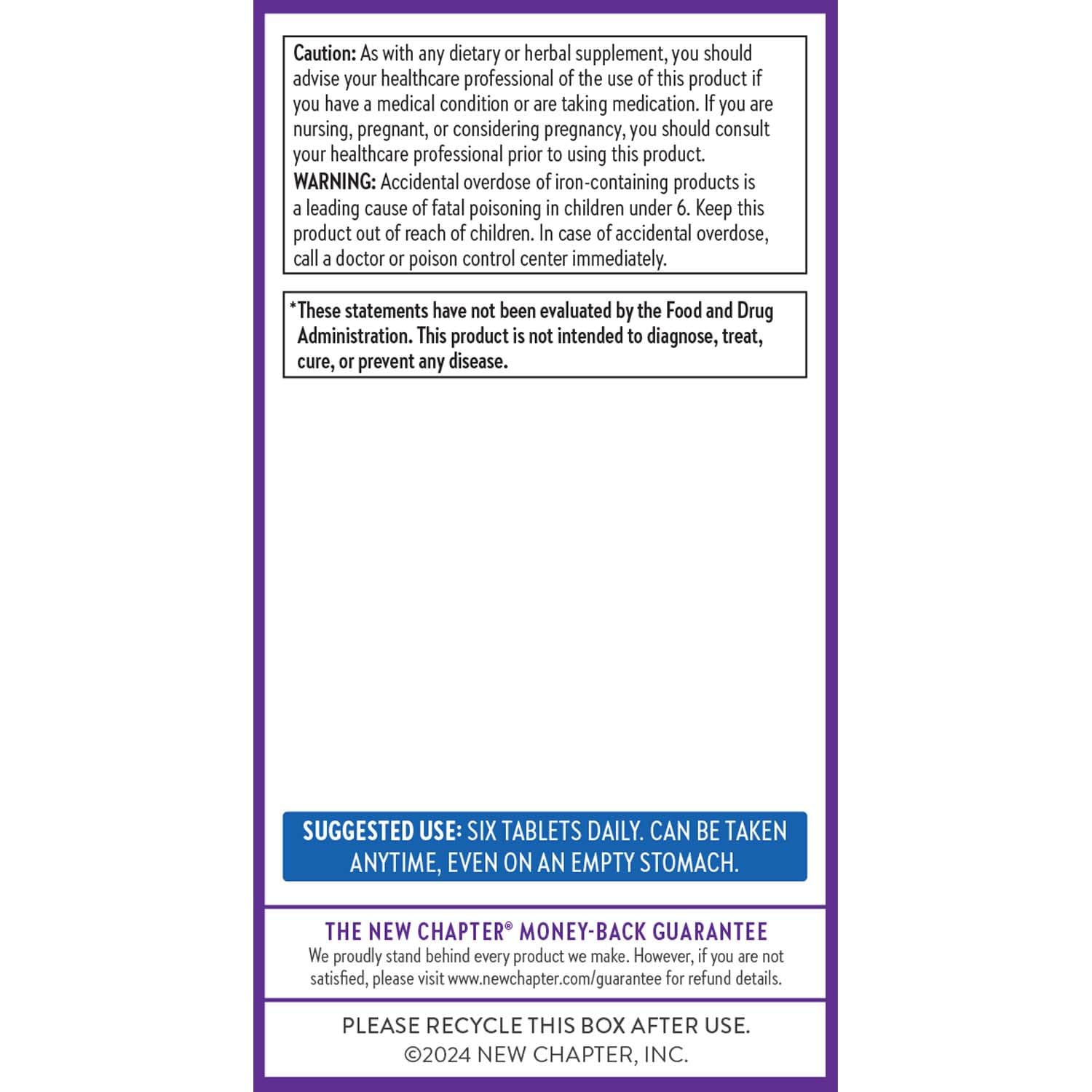 New Chapter Tiny Tabs Multivitamin with 20+ Nutrients for Immune, Cellular Energy & Stress Support, Including Vitamin D3 + B Vitamins, 192 Count - Image 7