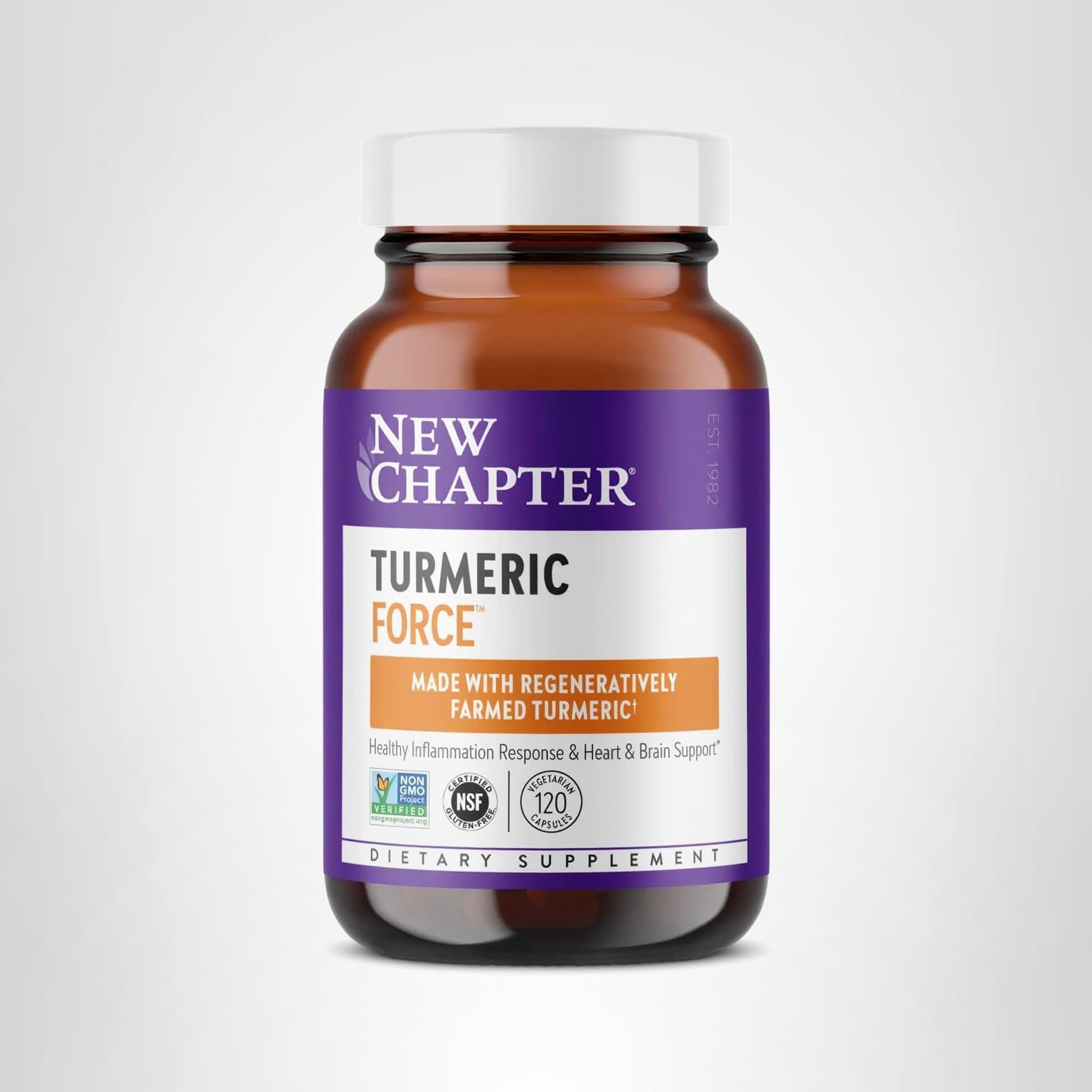New Chapter Turmeric Supplement, One Daily, Heart, Brain & Healthy Inflammation Support, Supercritical Turmeric Curcumin Means No Black Pepper Needed, Non-GMO, Gluten Free – 120 Count (4 Month Supply) - Image 9