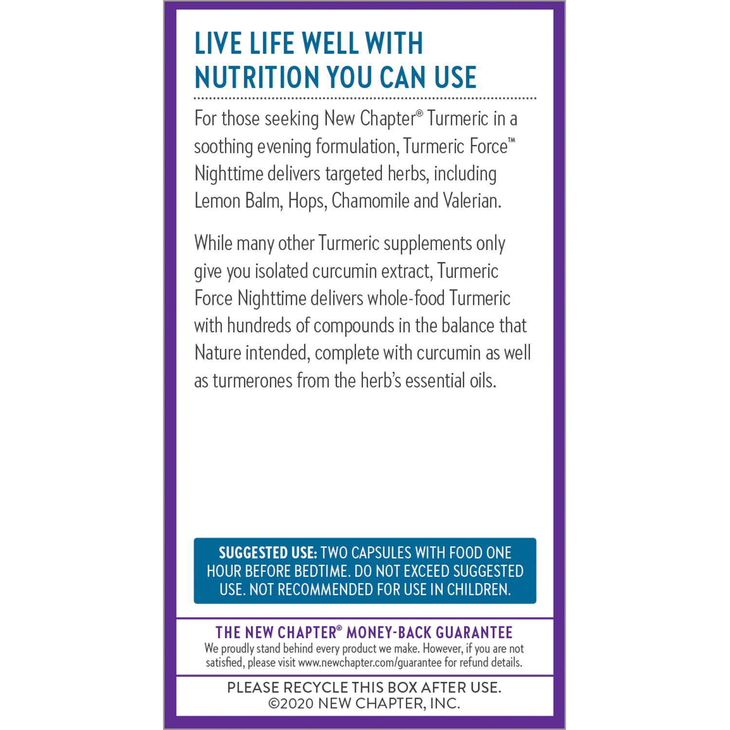 New Chapter Turmeric Supplement + Sleep Aid - Turmeric Force Nighttime for Sleep Support with Valerian Root + Ginger + NO Black Pepper Needed + Non-GMO Ingredients - 60 Vegetarian Capsule - Image 7