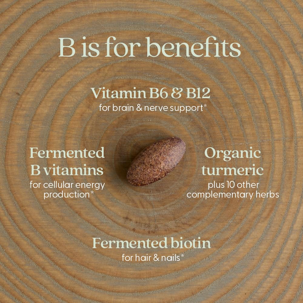 New Chapter Vitamin B Complex Fermented Coenzyme B Complex Rich in Vitamin B12 + Vitamin B6 + Biotin + Made with Organic Ingredients - 90 ct - Image 4