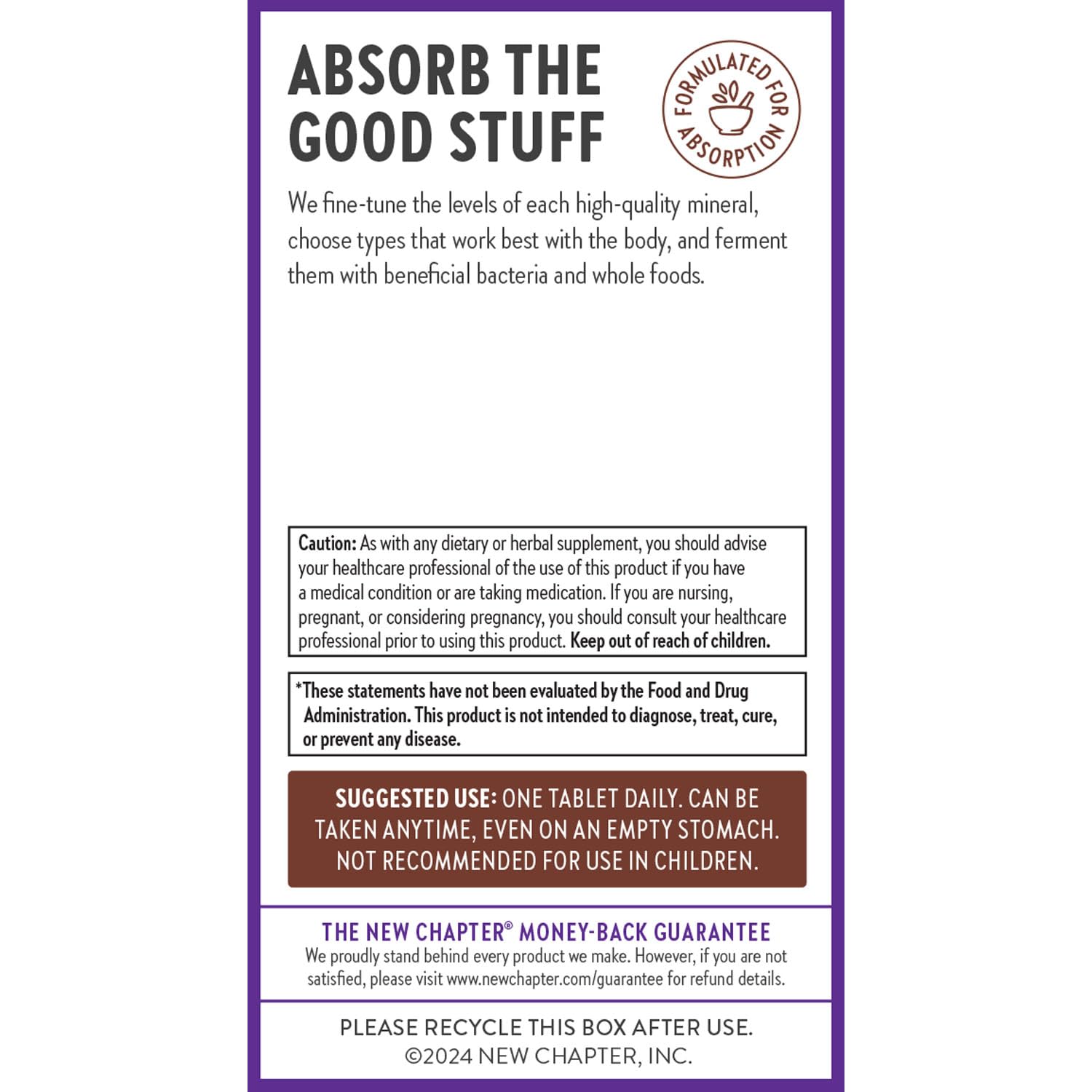 New Chapter Zinc Supplement, Fermented Zinc Complex, ONE Daily for Immune Support + Skin Health, Mineral-Balancing Formula Rich in Copper, Easy to Swallow & Digest, 60 Count (2 Month Supply) - Image 7