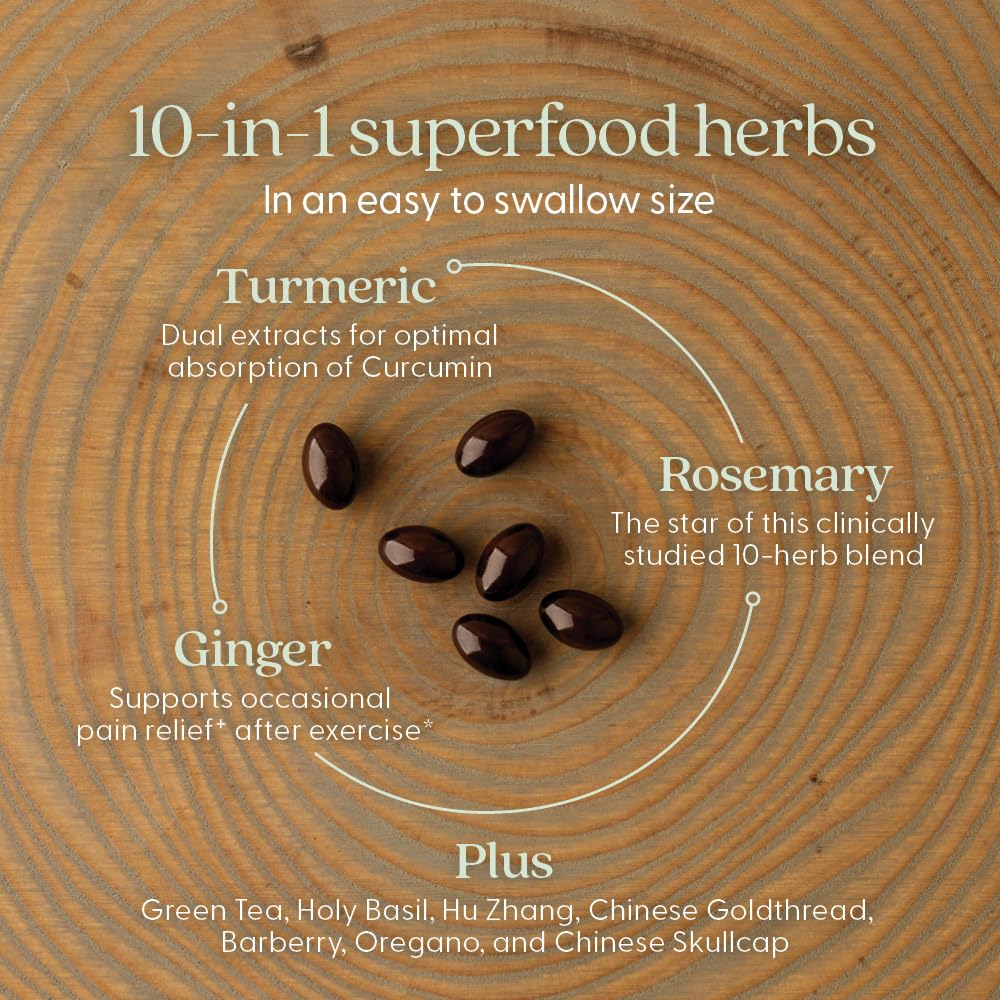 New Chapter Zyflamend™ Mini Softgels, Joint Supplement & Herbal Pain Relief – with Turmeric, Ginger & Green Tea - for Healthy Inflammation Response, Mobility & Flexibility, 180 mini softgels - Image 3