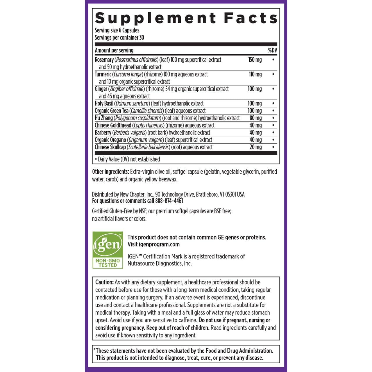 New Chapter Zyflamend™ Mini Softgels, Joint Supplement & Herbal Pain Relief – with Turmeric, Ginger & Green Tea - for Healthy Inflammation Response, Mobility & Flexibility, 180 mini softgels - Image 6